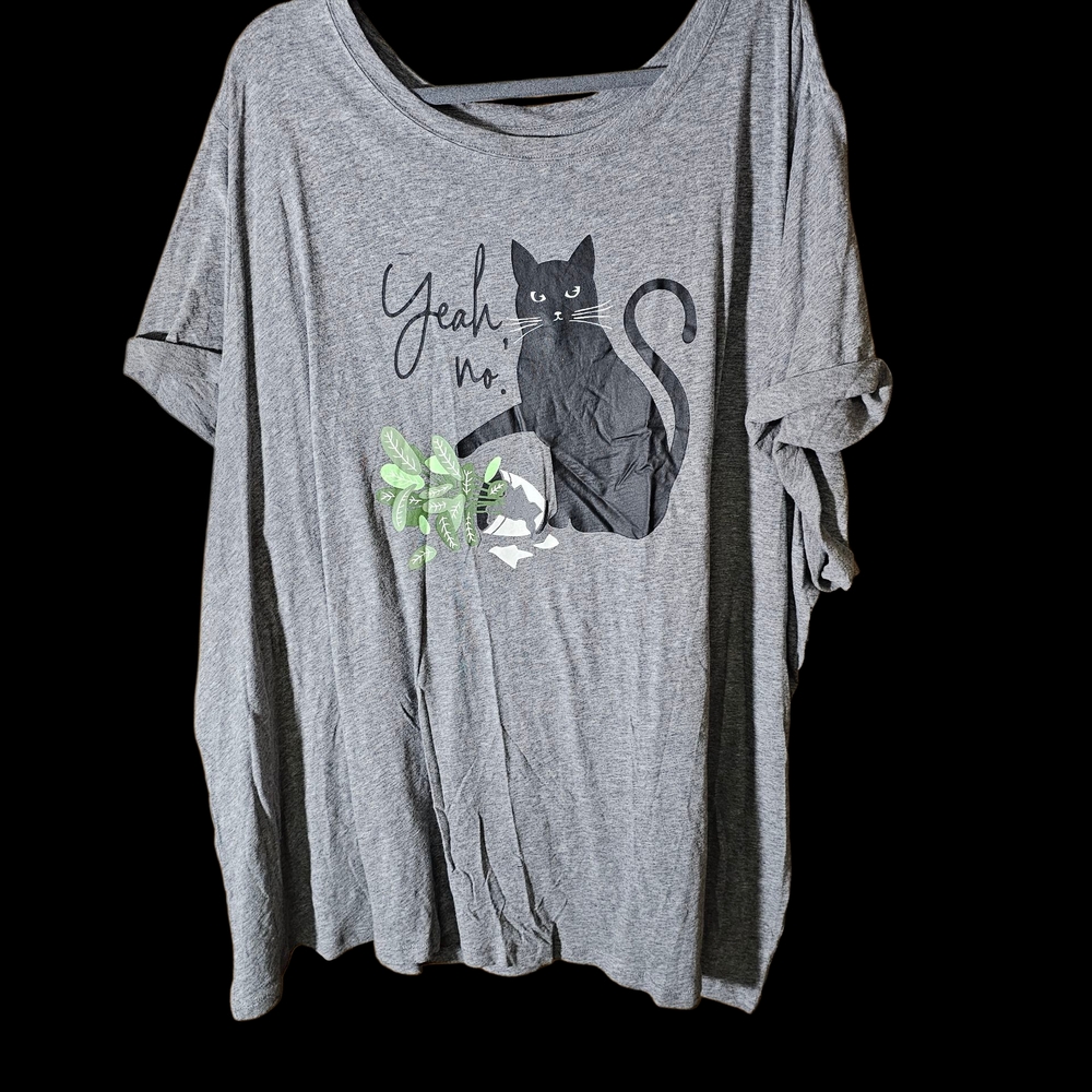 NWOT Size 6 Torrid Gray Cat Attitude T-Shirt